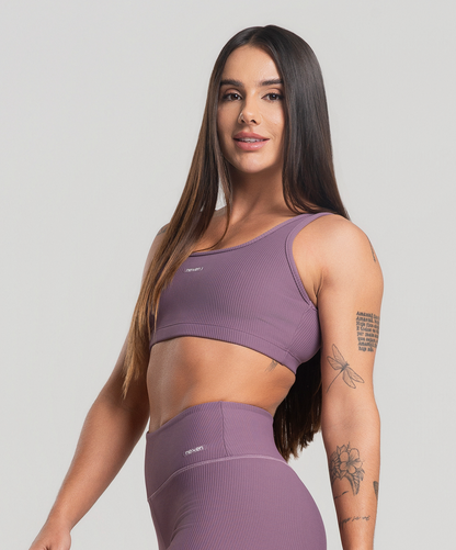 Top Alça Canelado Satin